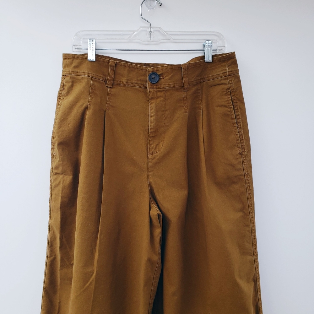 Madewell Pleated High Waist Wide Leg CropPant 12 - Picture 4 of 14